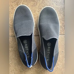 Rothy’s charcoal gray slip on sneaker, size 8.5. Worn minimally.